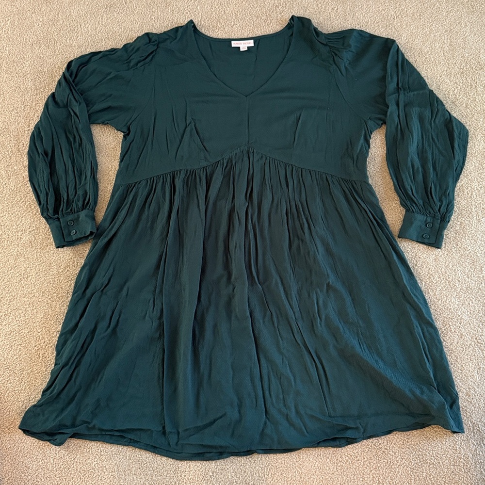 Knox Rose Deep Green V-Neck Top